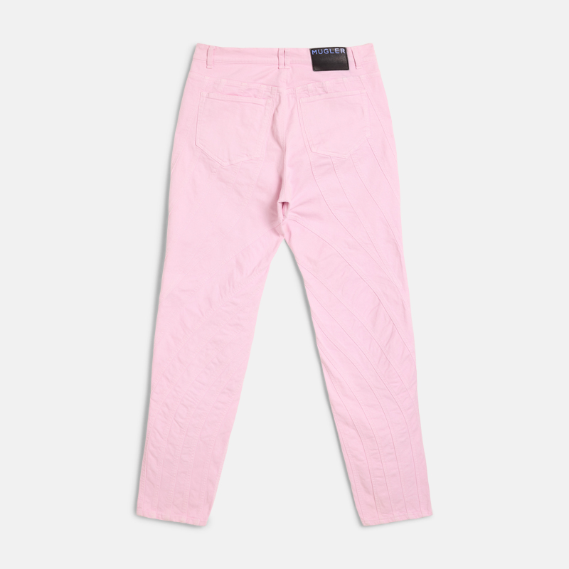 Super Flea Market+Mugler+Pink denim jeans+Emilio Sakraya1